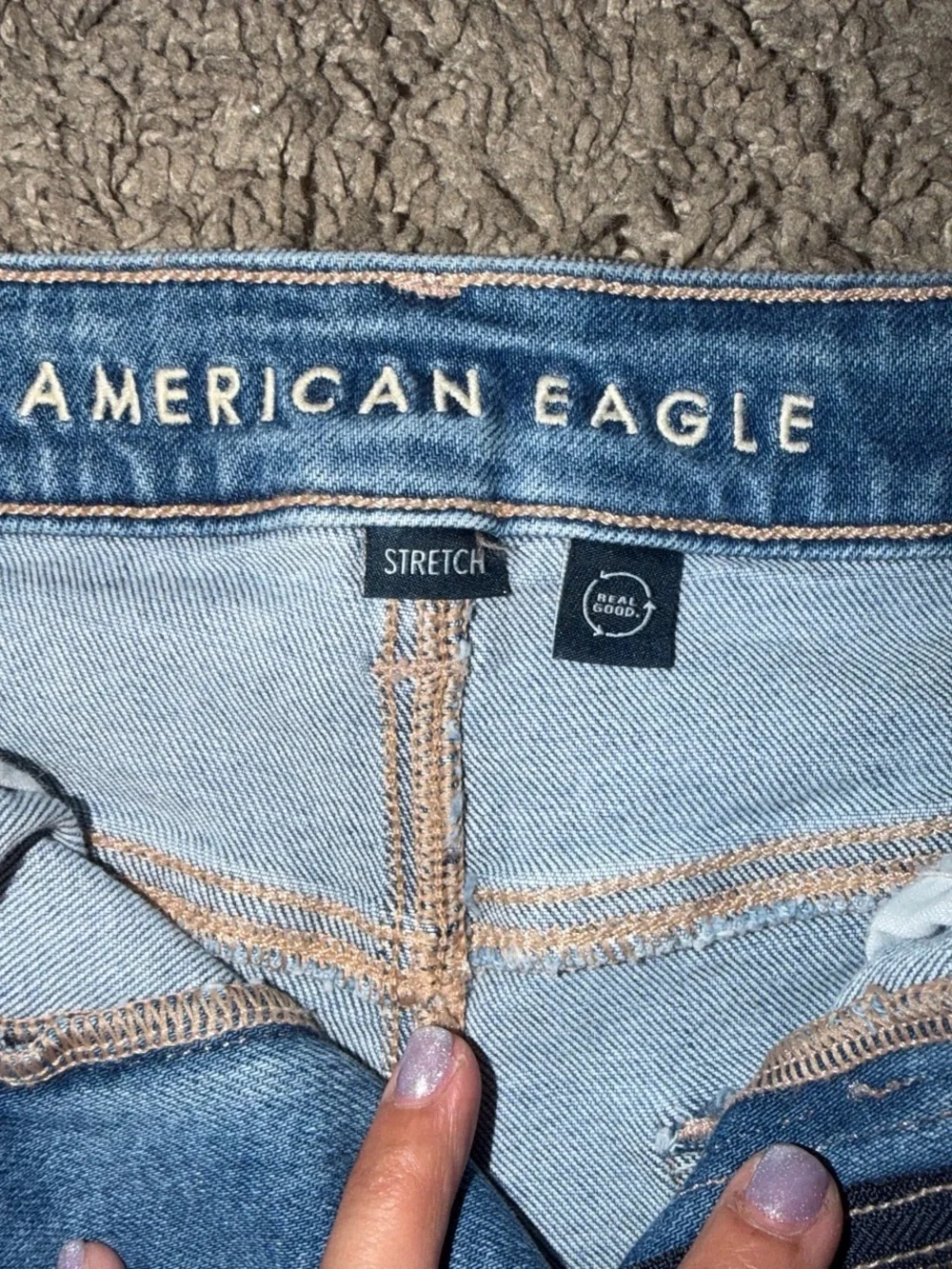 American eagle  Blue Denim Women’s Shorts - Picture 3 of 5